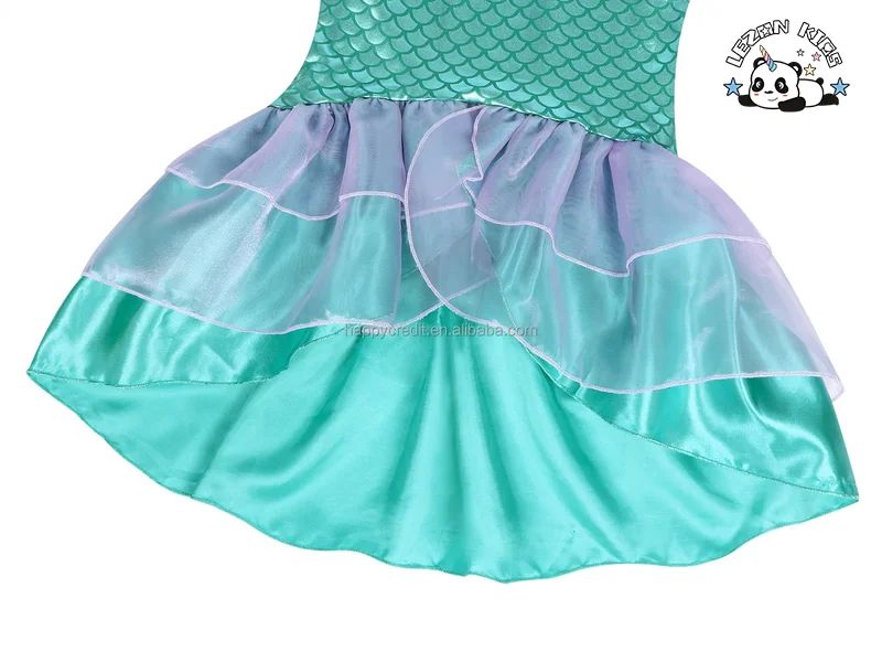LEZONKIDS - Children's Clothes Summer New Princess Skirt Mermaid Girl Dress Halloween Performance Costume